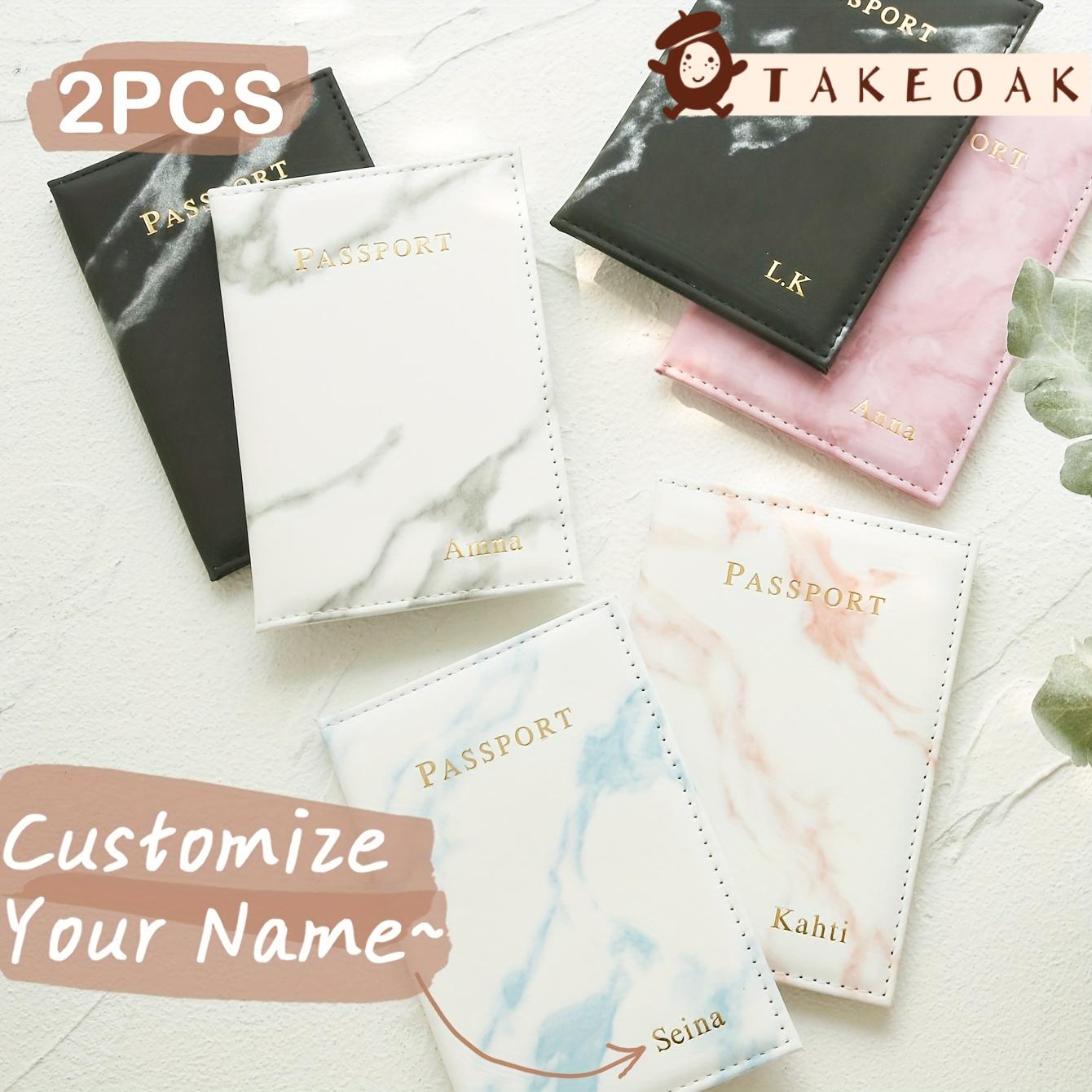 Personalized Name Box - 2PCS Custom Couple Passport Holder Set