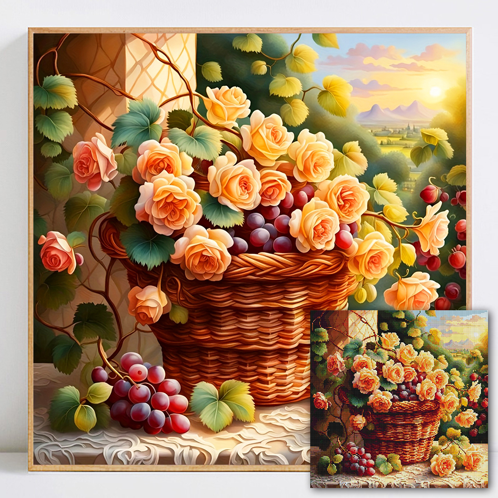 Flower Diamond Painting Kit Fu – обзор и цена Photo Mosaic Print