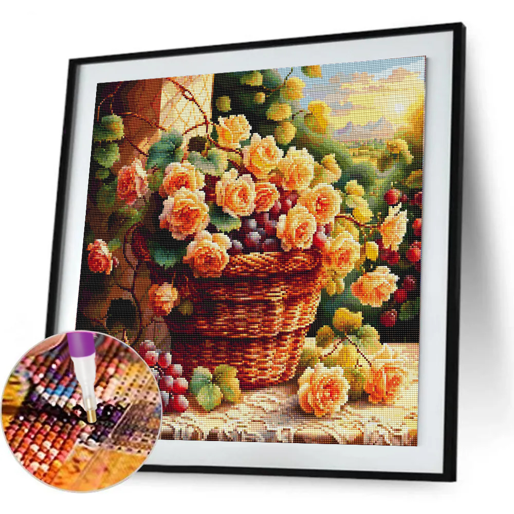 Flower Diamond Painting Kit Fu – обзор и цена Photo Mosaic Print