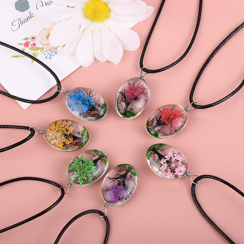 Real Dried Flower Baby's Breat – обзор и цена Birth Flower Necklace