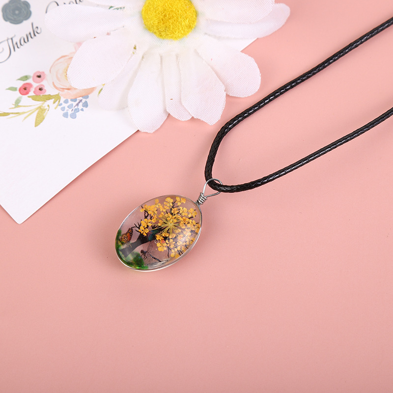 Real Dried Flower Baby's Breat – обзор и цена Birth Flower Necklace