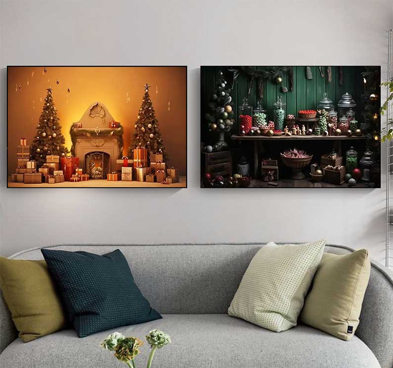 1pc frameless Large Christmas  – обзор и цена Family Tree Print
