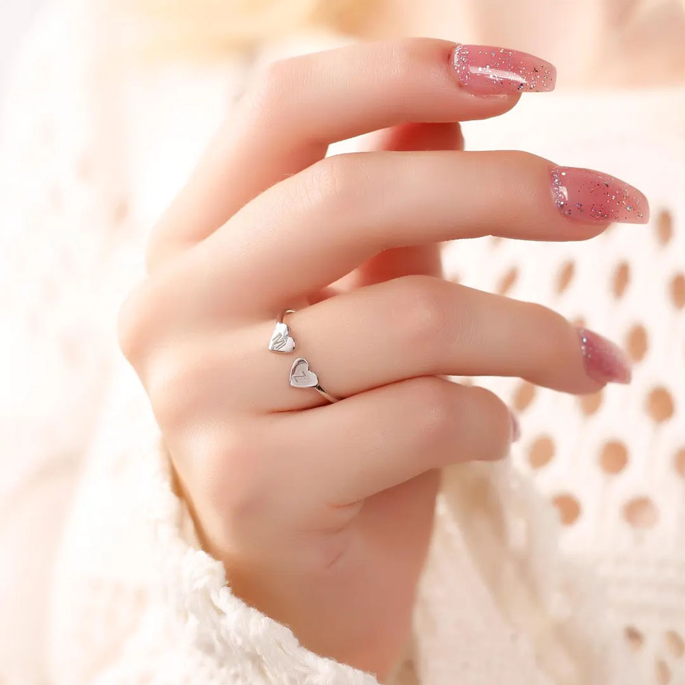 COOLTIME Custom Heart Initial  – обзор и цена Initial Ring Custom