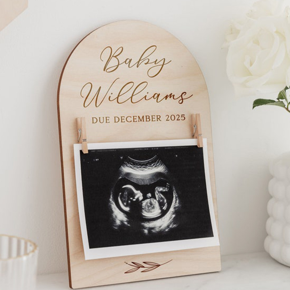 Personalised Pregnancy Announc – обзор и цена Engraved Wood Frame