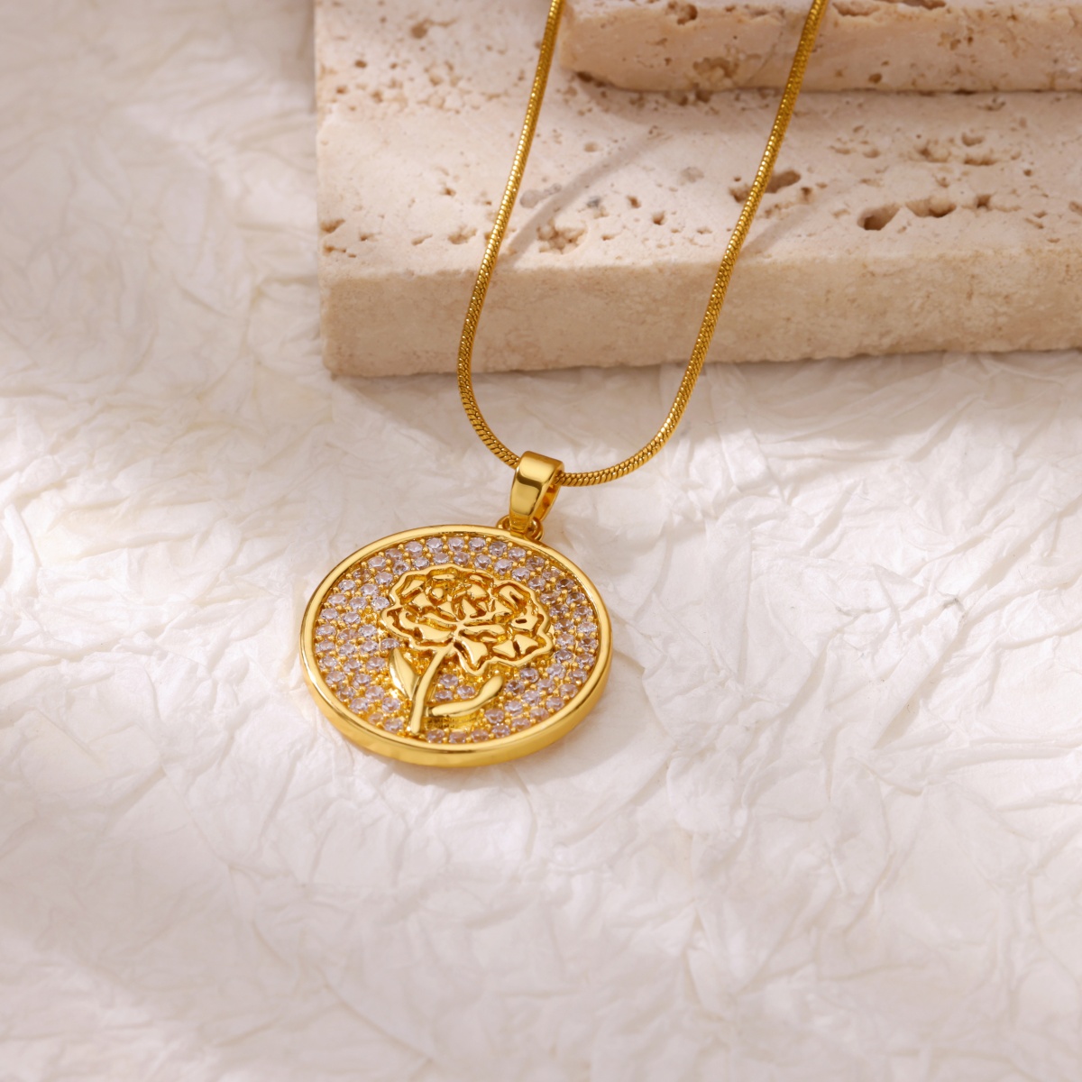Zircon Flower Necklaces For Wo – обзор и цена Birth Flower Necklace