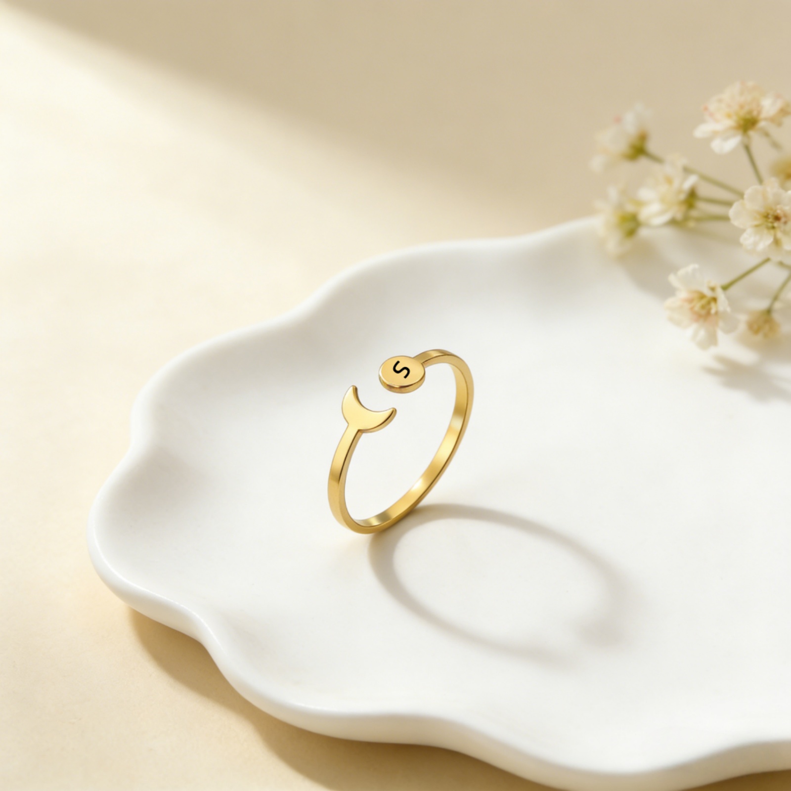 Customized Name A-Z Initial Re – обзор и цена Initial Ring Custom