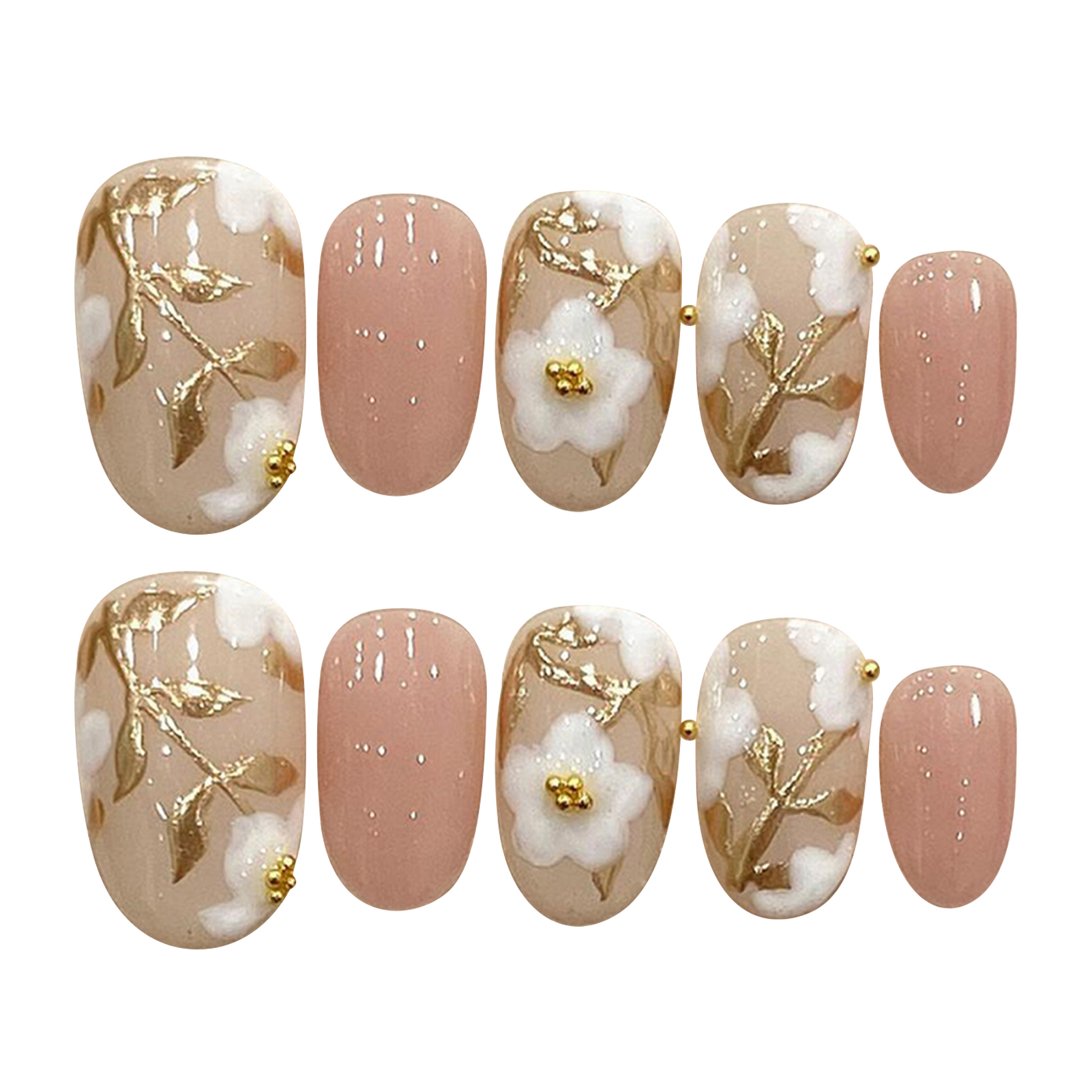 Handmade Press on Nails with W – обзор и цена Pressed Flower Art