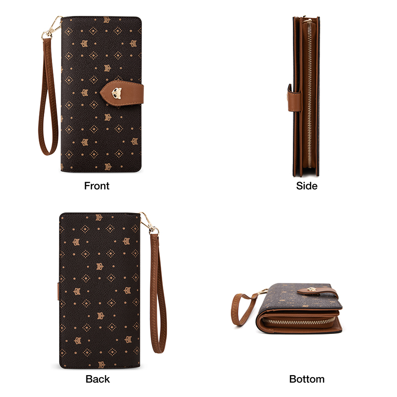 FOXER Women Long Wallet Card & – обзор и цена Monogram Keychain Leather