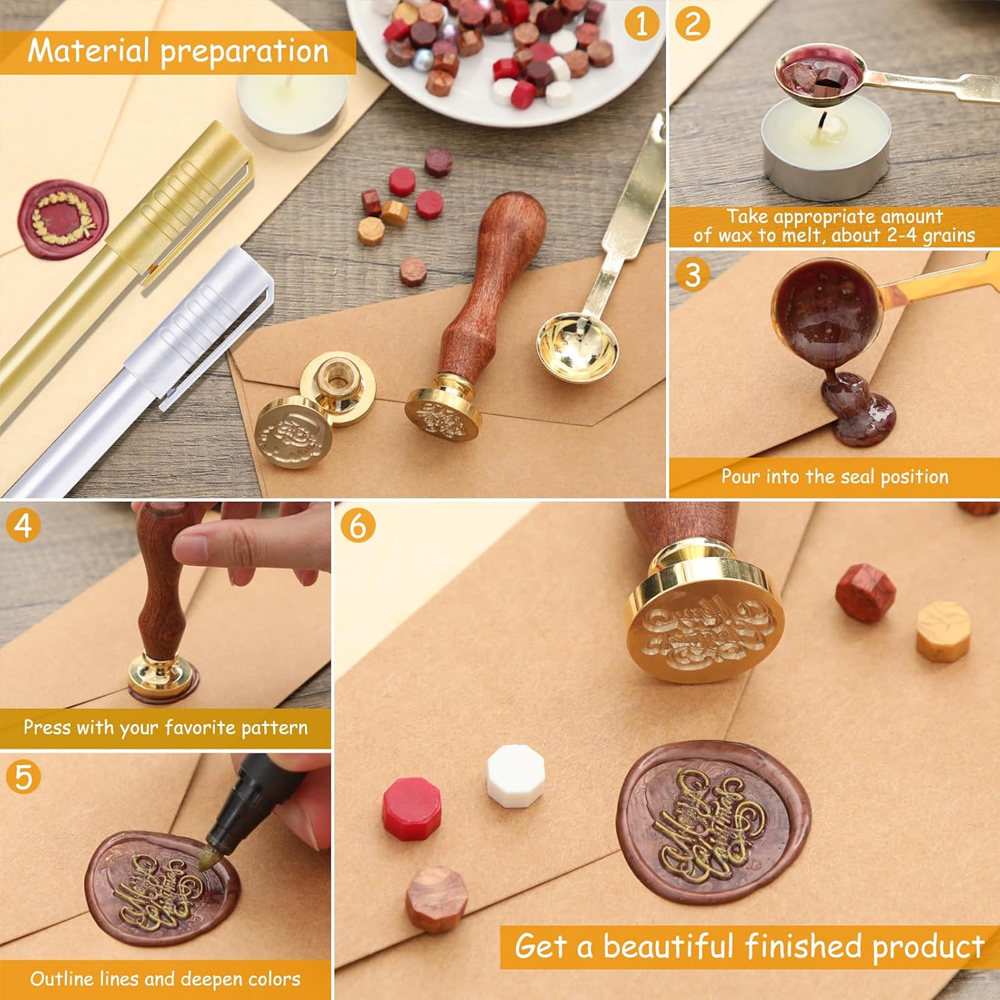 Custom Wax Seal Stamp, Persona – обзор и цена Wax Seal Letter Kit