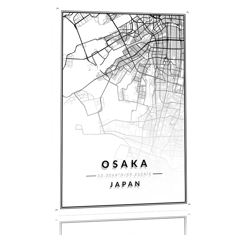 Osaka Map 3D Texture Printed P – обзор и цена Custom Map Poster