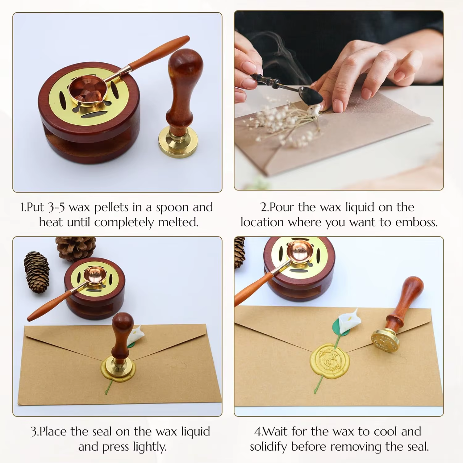 Wedding Custom Wax Seal Stamp  – обзор и цена Wax Seal Letter Kit