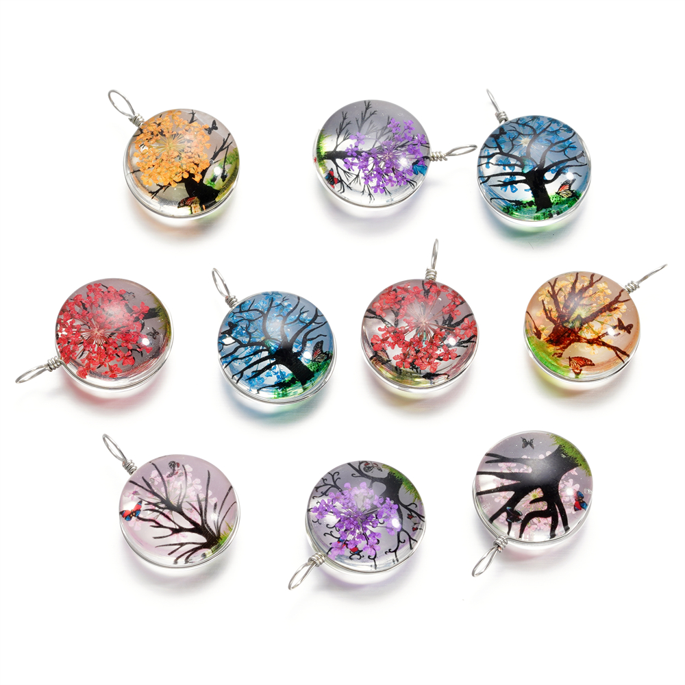 5pcs/lot 20x29mm Jewelry Cryst – обзор и цена Birth Flower Necklace