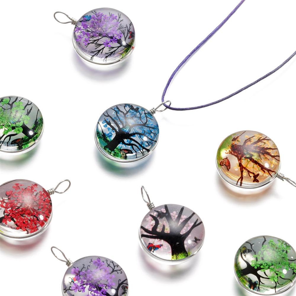 5pcs/lot 20x29mm Jewelry Cryst – обзор и цена Birth Flower Necklace