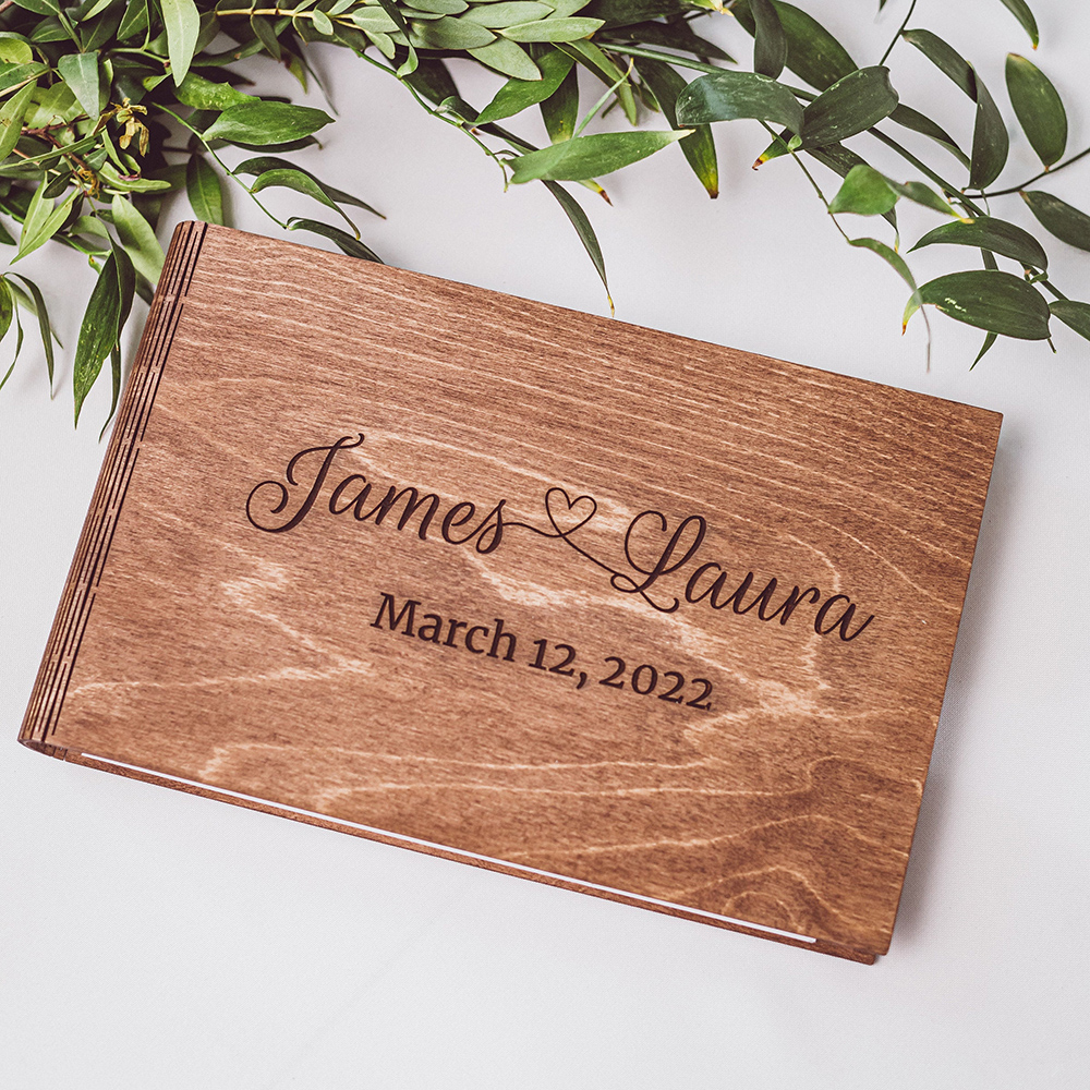 Personalized Wooden GuestBook  – обзор и цена Custom Photo Book