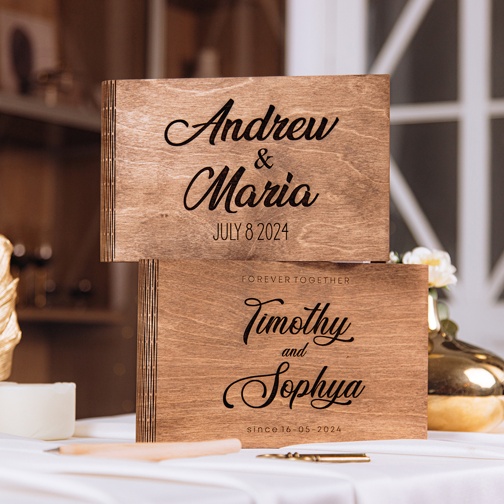 Personalized Wooden GuestBook  – обзор и цена Custom Photo Book