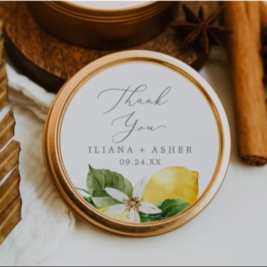 Custom Lemon Wedding Thank You – обзор и цена Personalised Candle Label