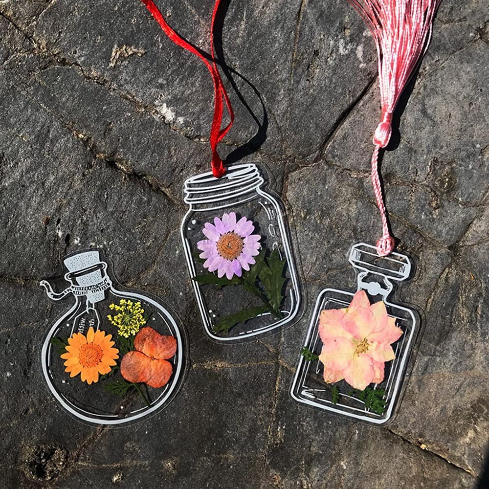 30Pcs Handmade DIY Transparent – обзор и цена Dried Flower Bookmark