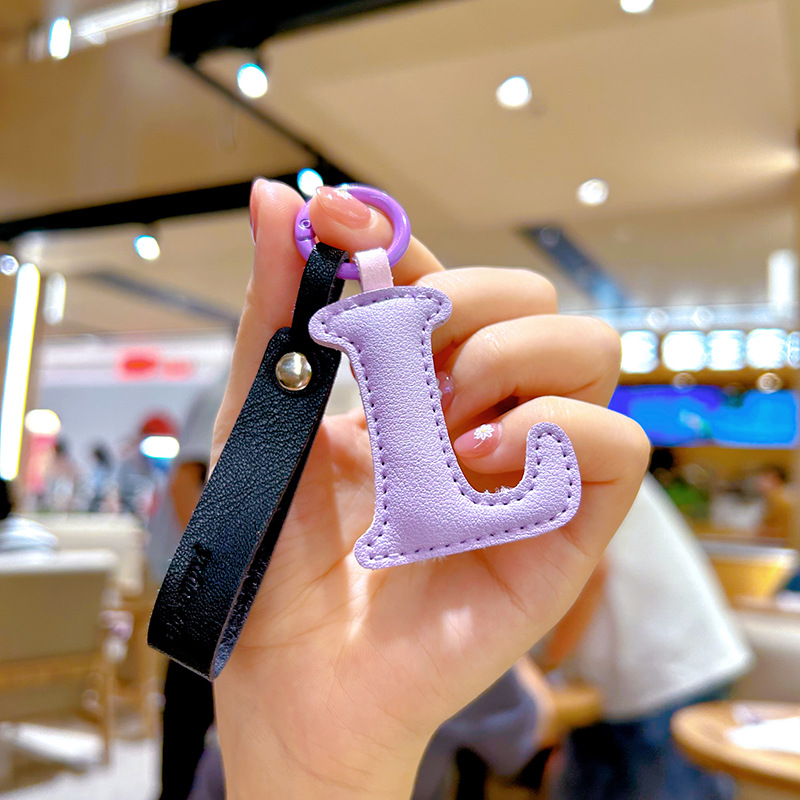 Creative PU Leather 26 Letter  – обзор и цена Monogram Keychain Leather