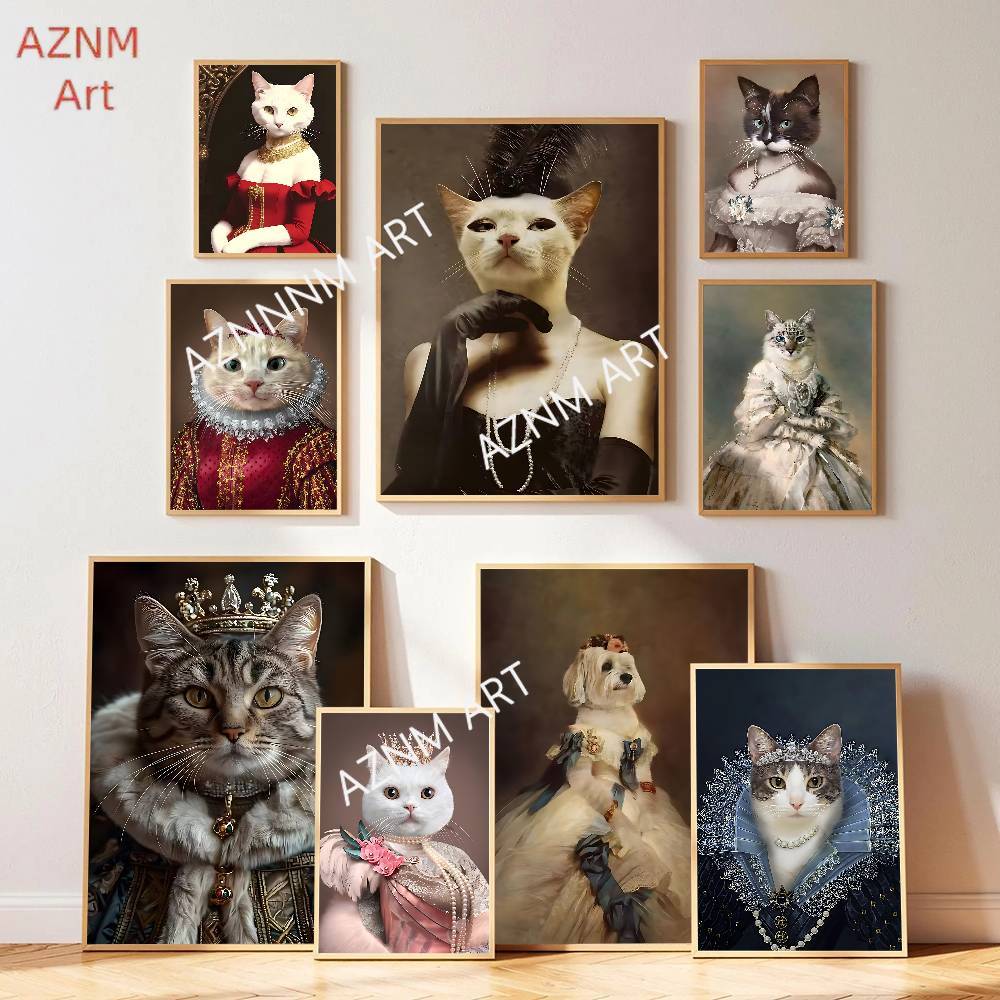Renaissance Royal Cat Funny Po – обзор и цена Pet Portrait Custom
