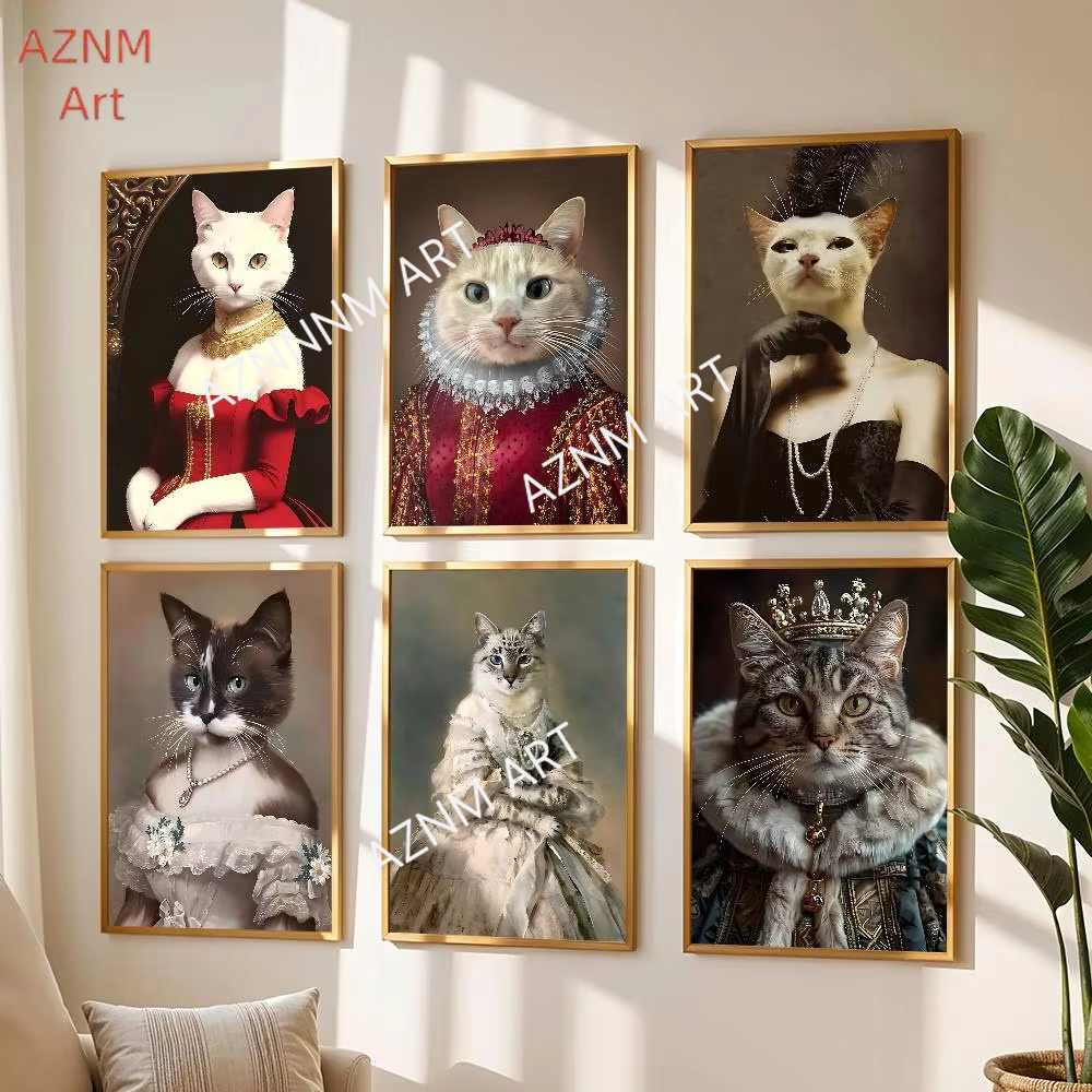 Renaissance Royal Cat Funny Po – обзор и цена Pet Portrait Custom
