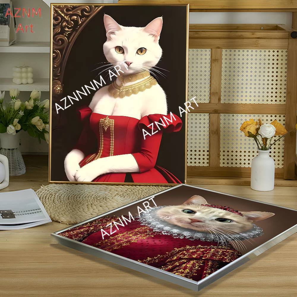 Renaissance Royal Cat Funny Po – обзор и цена Pet Portrait Custom