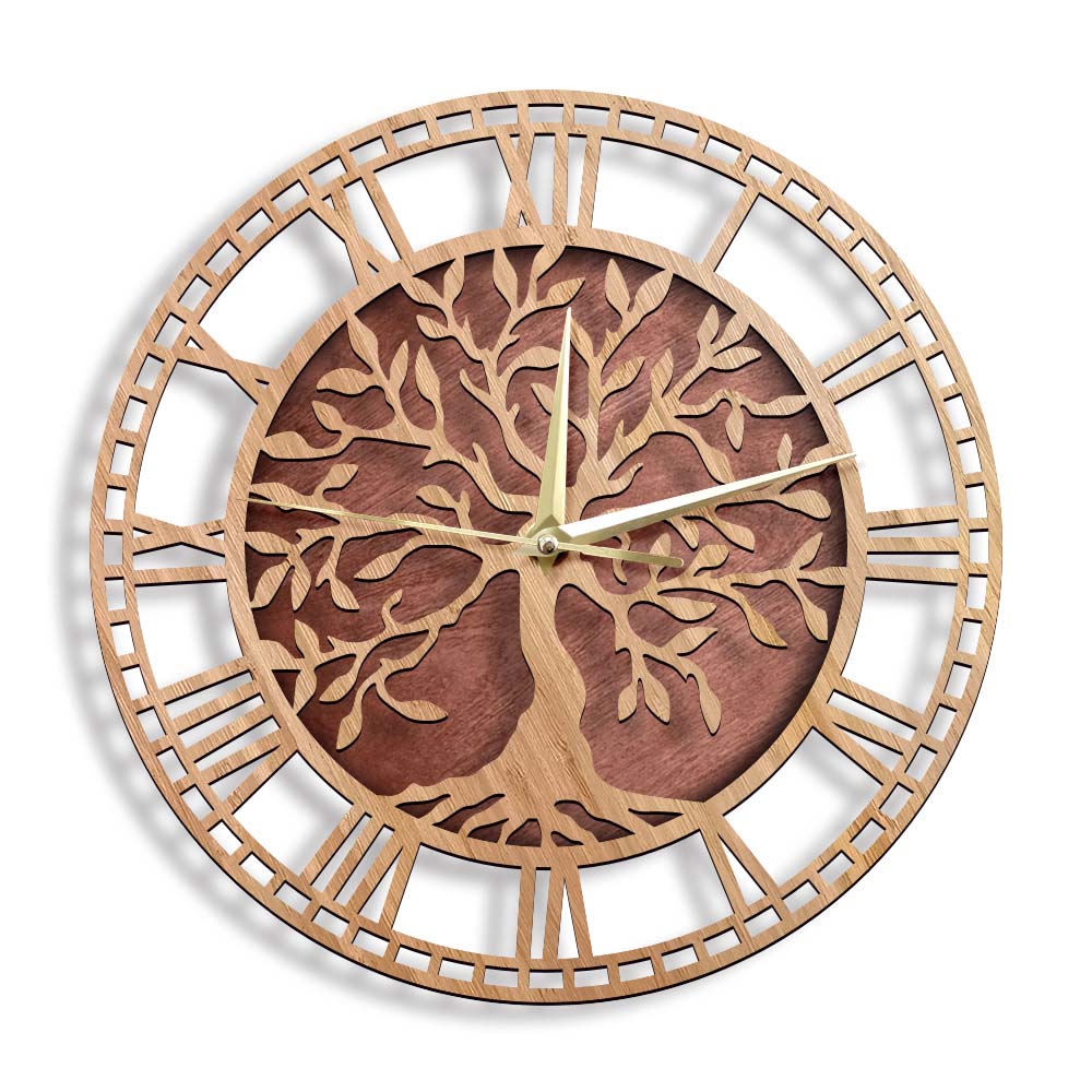 Tree of Life Wooden Wall Clock – обзор и цена Family Tree Print