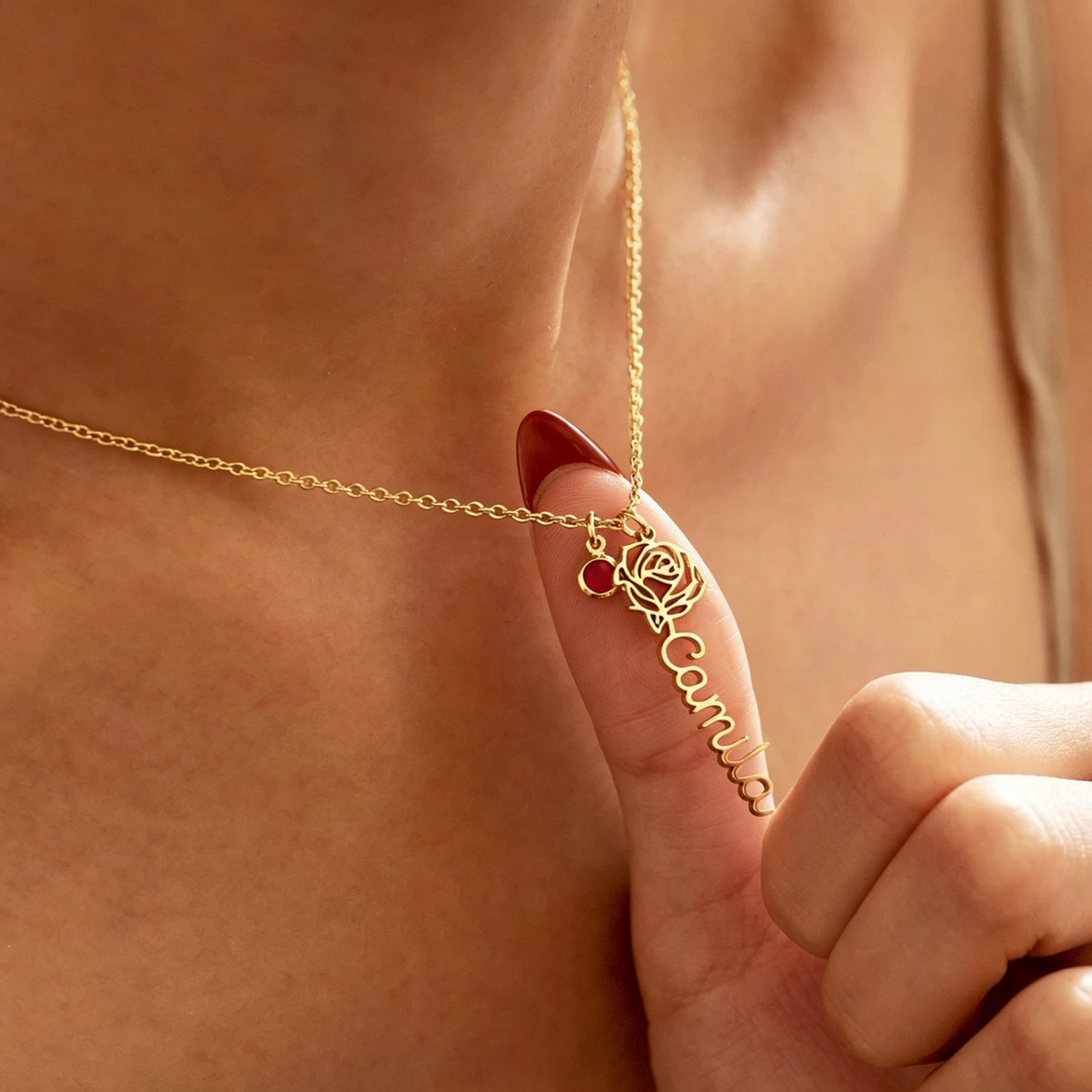 Personalized Custom Name Neckl – обзор и цена Birth Flower Necklace