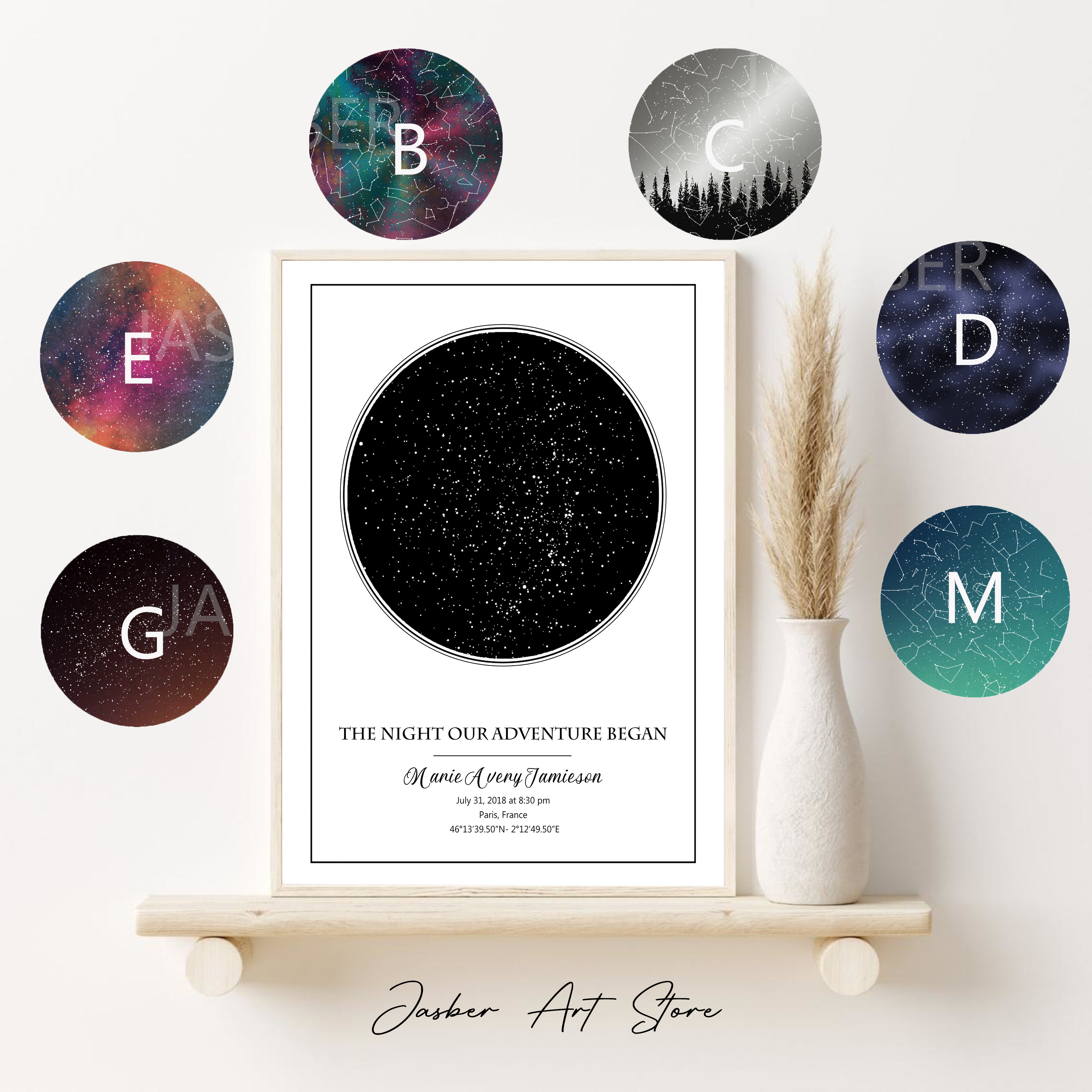 Personalized Star Map Poster B – обзор и цена Custom Star Map