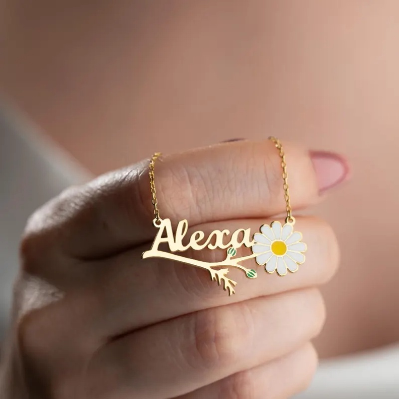 Roro‘s Personalized Colorful E – обзор и цена Birth Flower Necklace