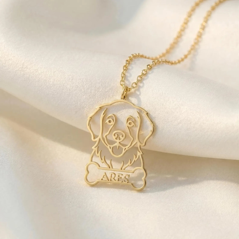 Personalized Custom Dog Breed  – обзор и цена Birth Flower Necklace