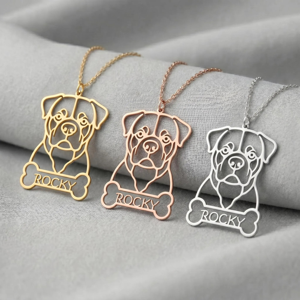 Personalized Custom Dog Breed  – обзор и цена Birth Flower Necklace