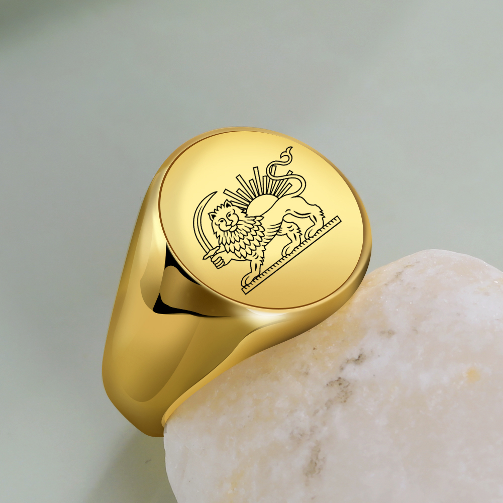 Iran Lion and Sun Finger Ring  – обзор и цена Initial Ring Custom