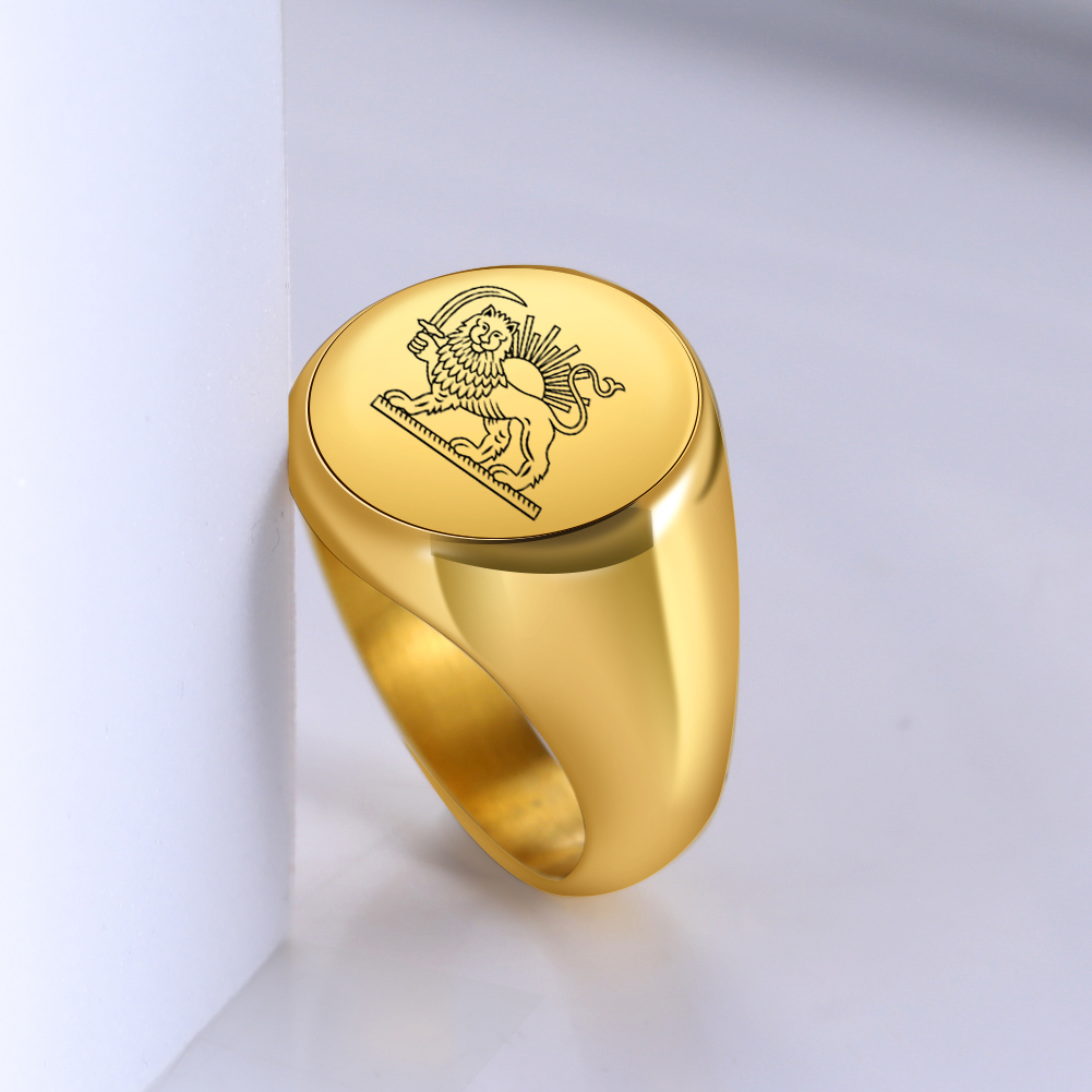 Iran Lion and Sun Finger Ring  – обзор и цена Initial Ring Custom
