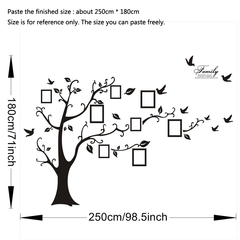 Large Size Photo Tree PVC Wall – обзор и цена Family Tree Print