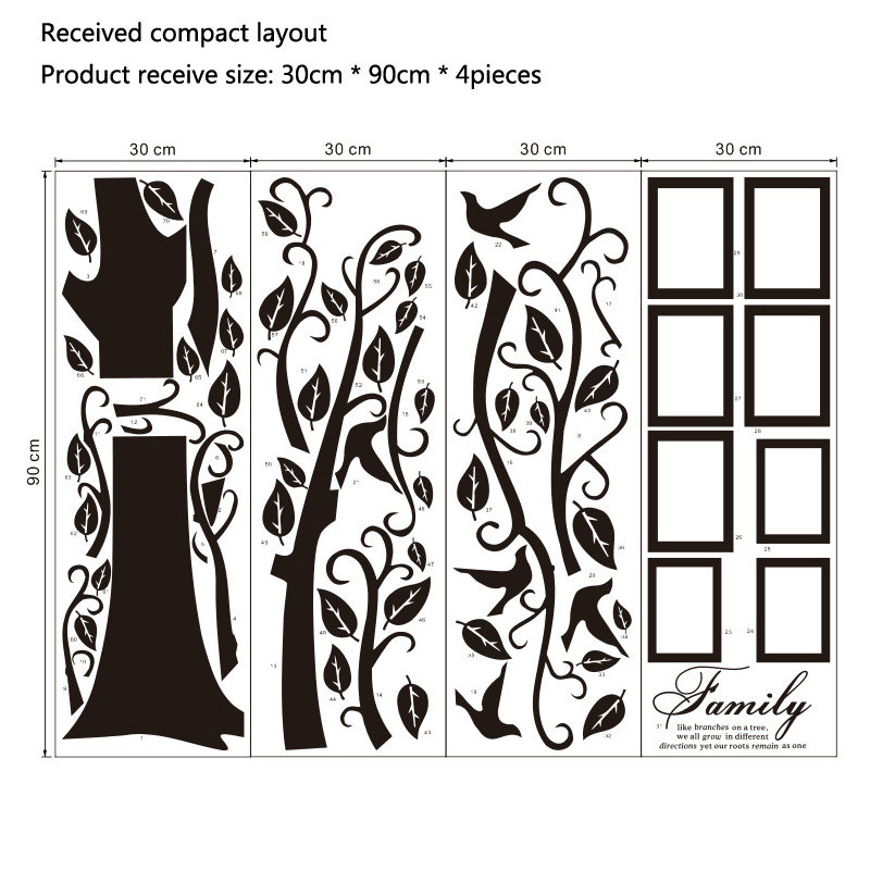 Large Size Photo Tree PVC Wall – обзор и цена Family Tree Print