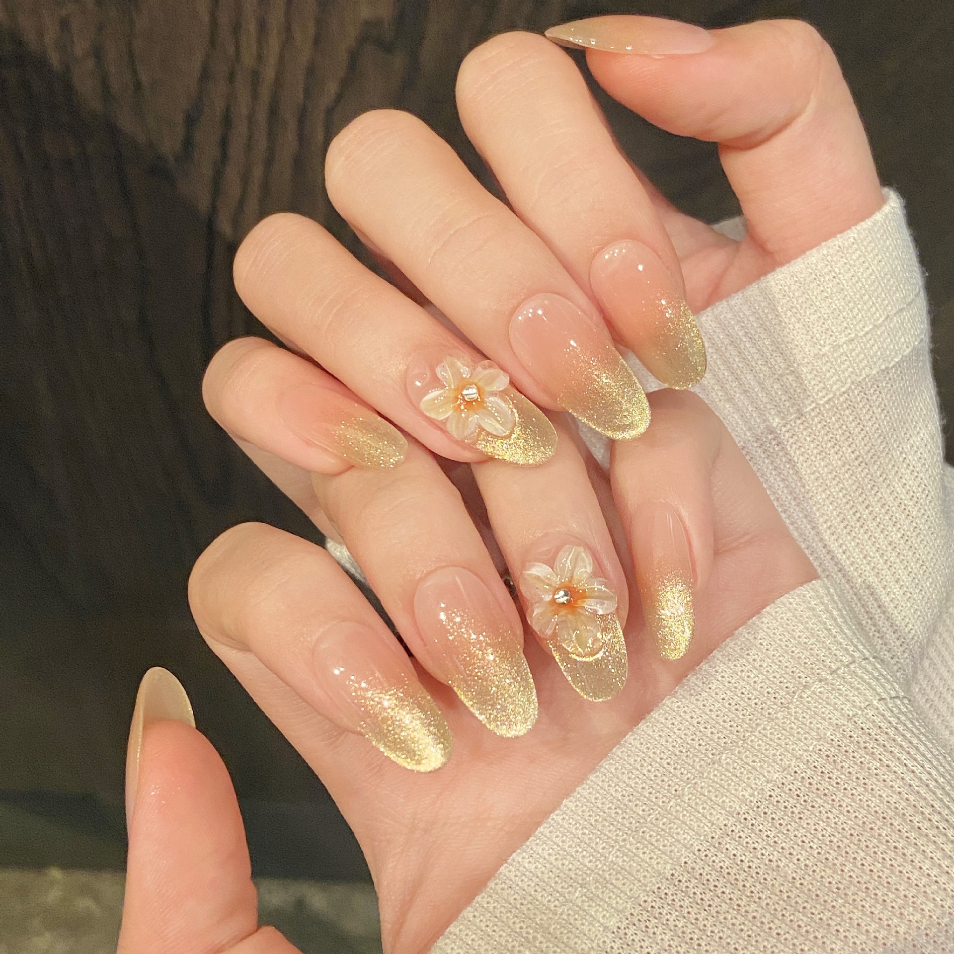 10pcs Handmade Press on Nails  – обзор и цена Pressed Flower Art