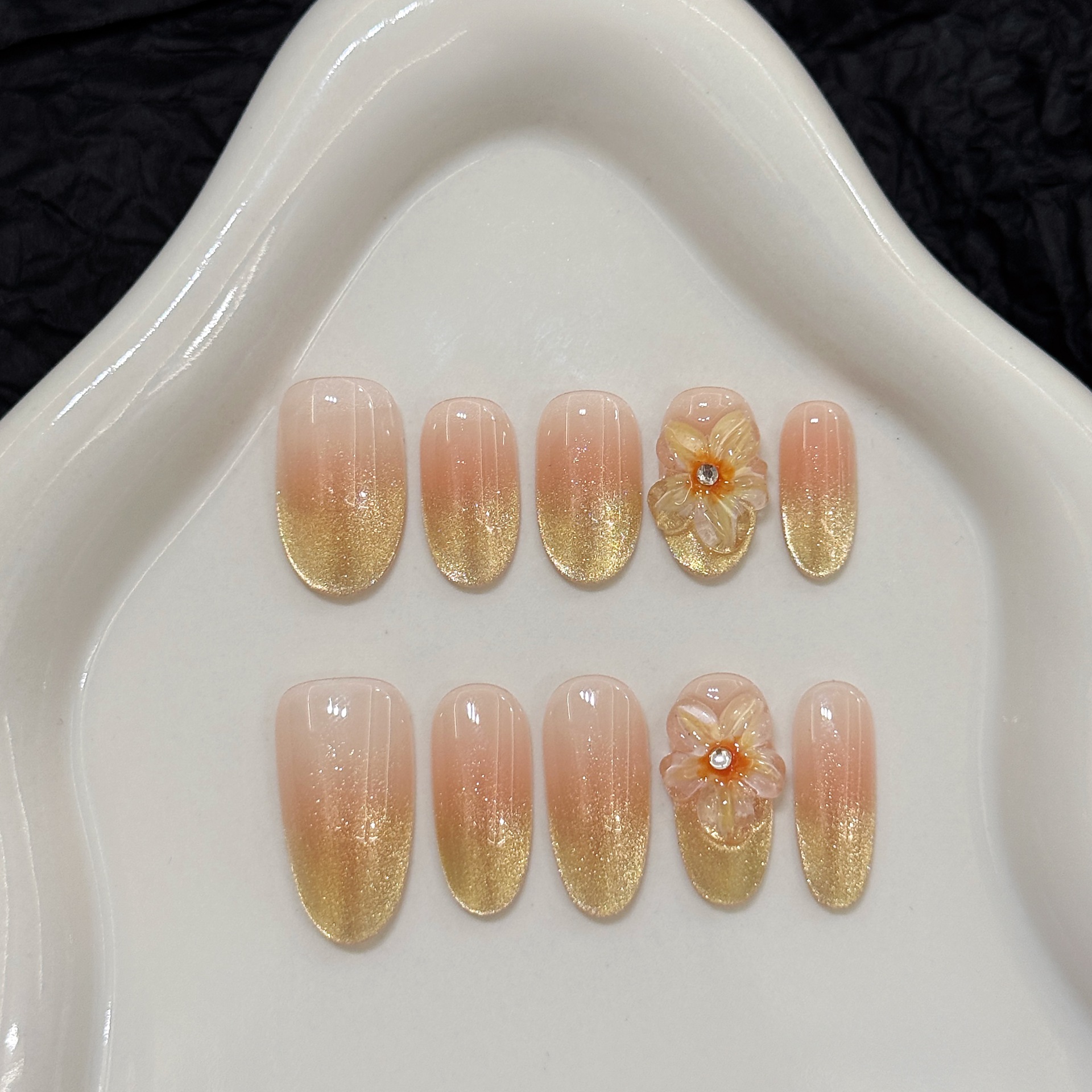 10pcs Handmade Press on Nails  – обзор и цена Pressed Flower Art