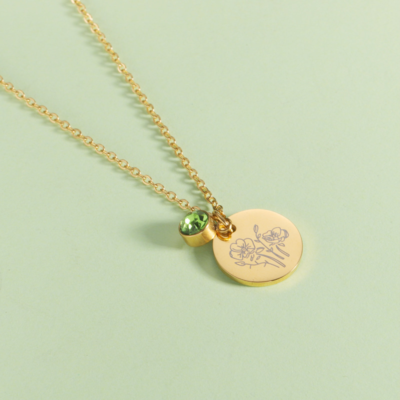 Crystal Birthstone Necklace fo – обзор и цена Birth Flower Necklace