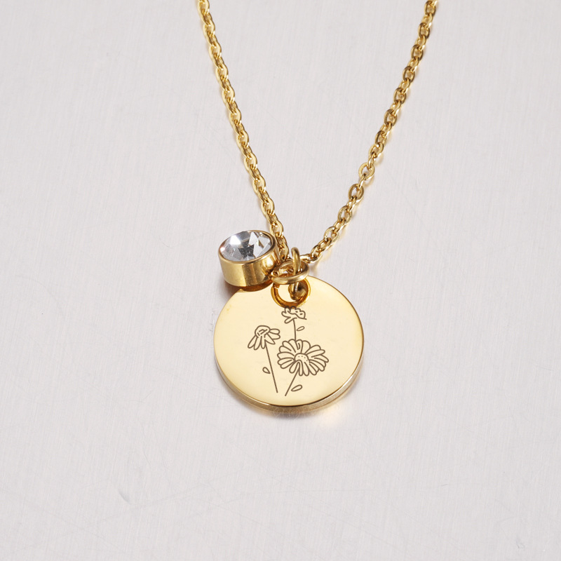 Crystal Birthstone Necklace fo – обзор и цена Birth Flower Necklace