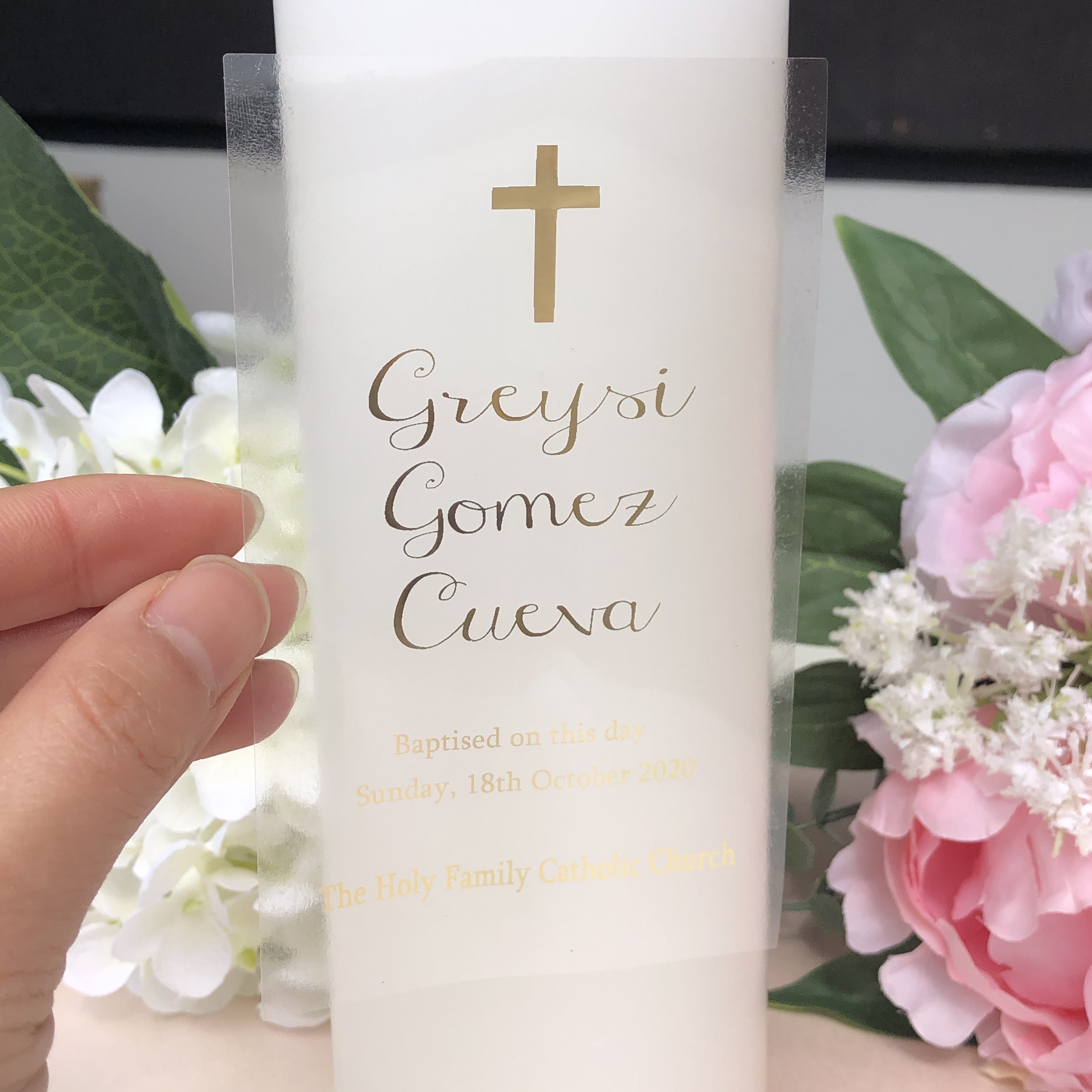 1 Personalised My Baptism cand – обзор и цена Personalised Candle Label