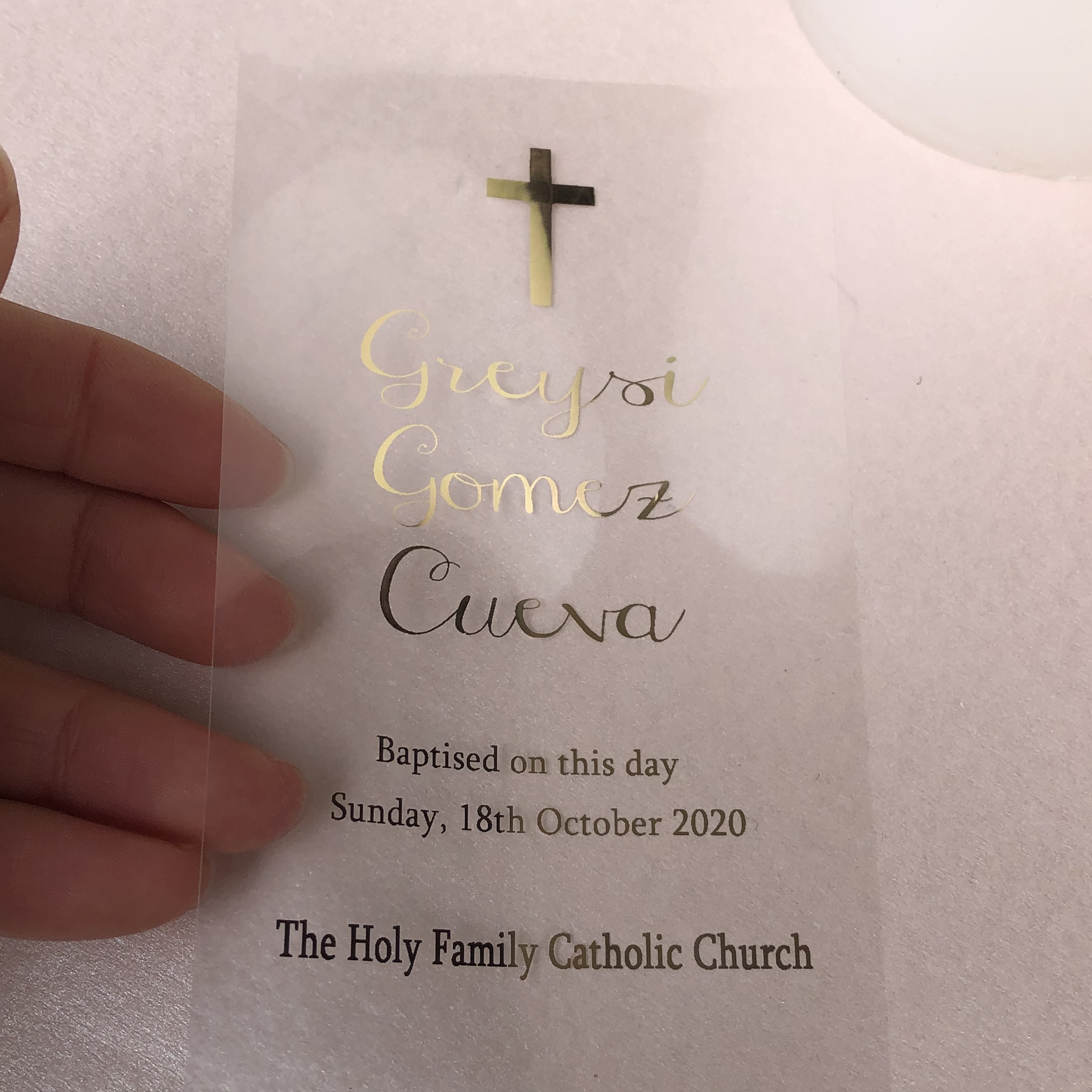 1 Personalised My Baptism cand – обзор и цена Personalised Candle Label