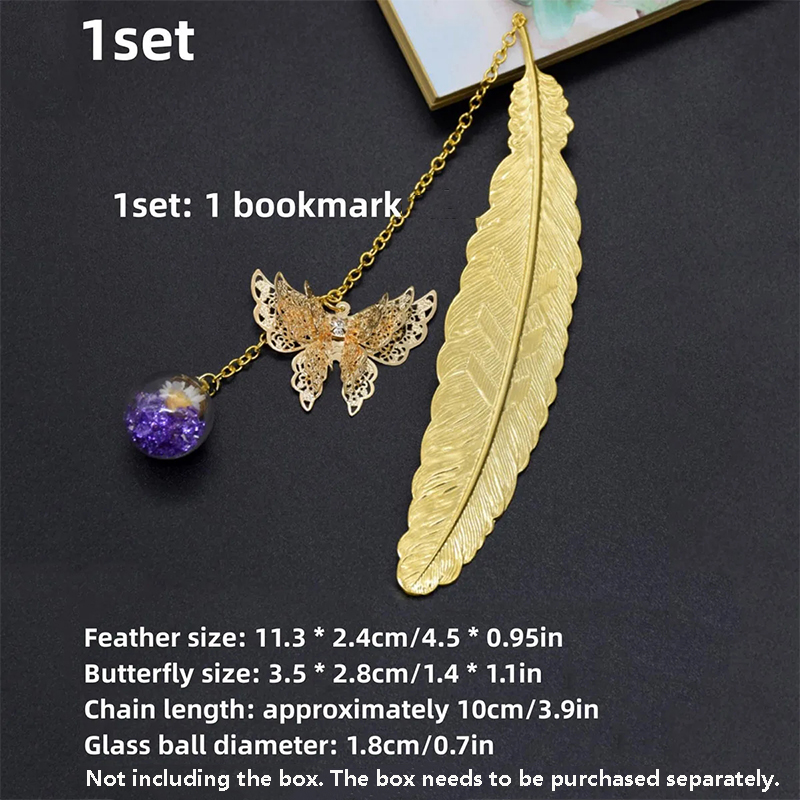 1pc Chinese Style Metal Feathe – обзор и цена Dried Flower Bookmark