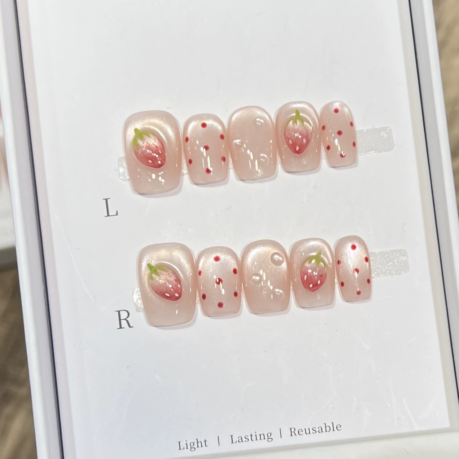 10PCS Short Square Fake Nails  – обзор и цена Pressed Flower Art