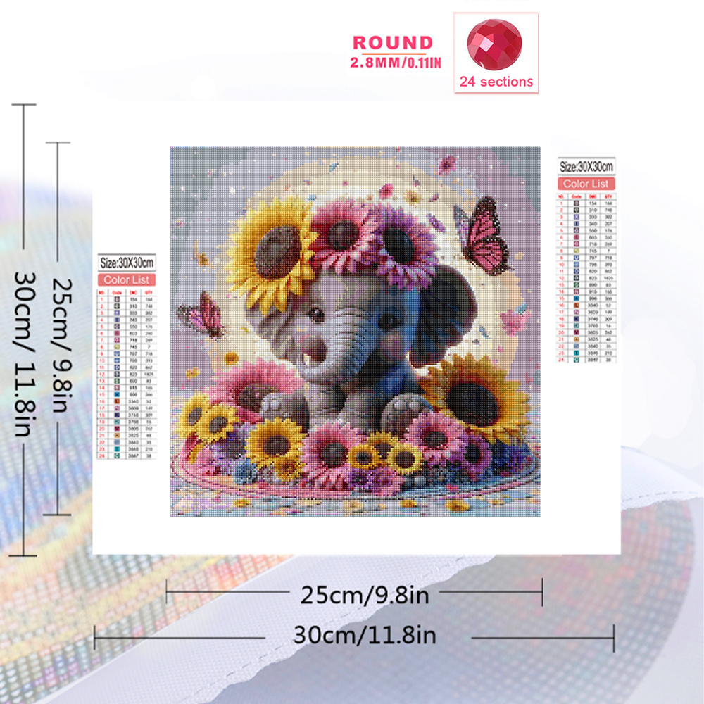 Evershine Elephant Diamond Pai – обзор и цена Photo Mosaic Print