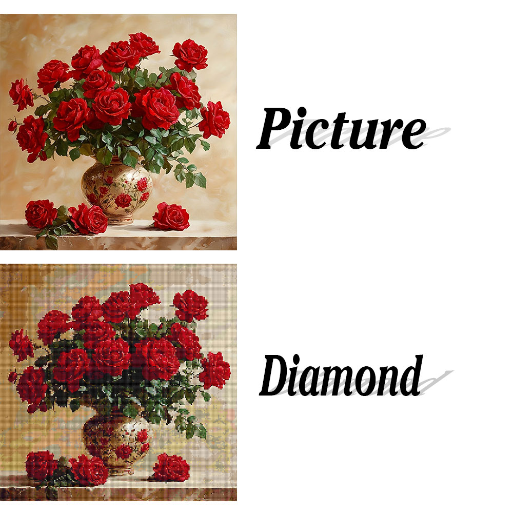 Rose Diamond Painting Full Squ – обзор и цена Photo Mosaic Print