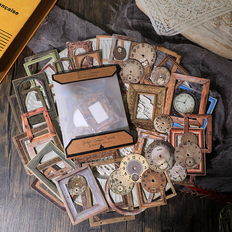 32pcs Vintage Embossed Photo F – обзор и цена Engraved Wood Frame
