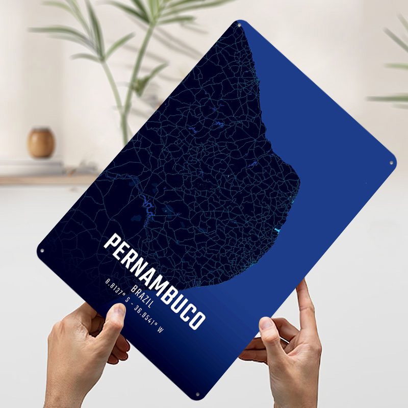 Pernambuco Midnight City Map M – обзор и цена Custom Map Poster