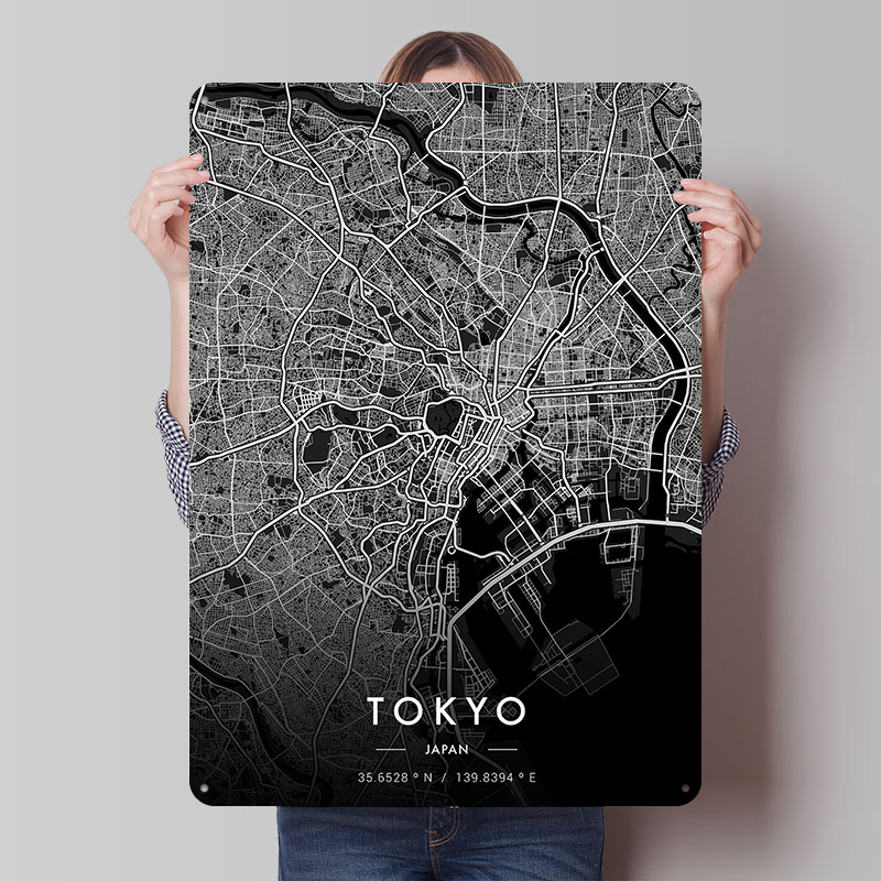 Tokyo City Map Dark Printed Po – обзор и цена Custom Map Poster