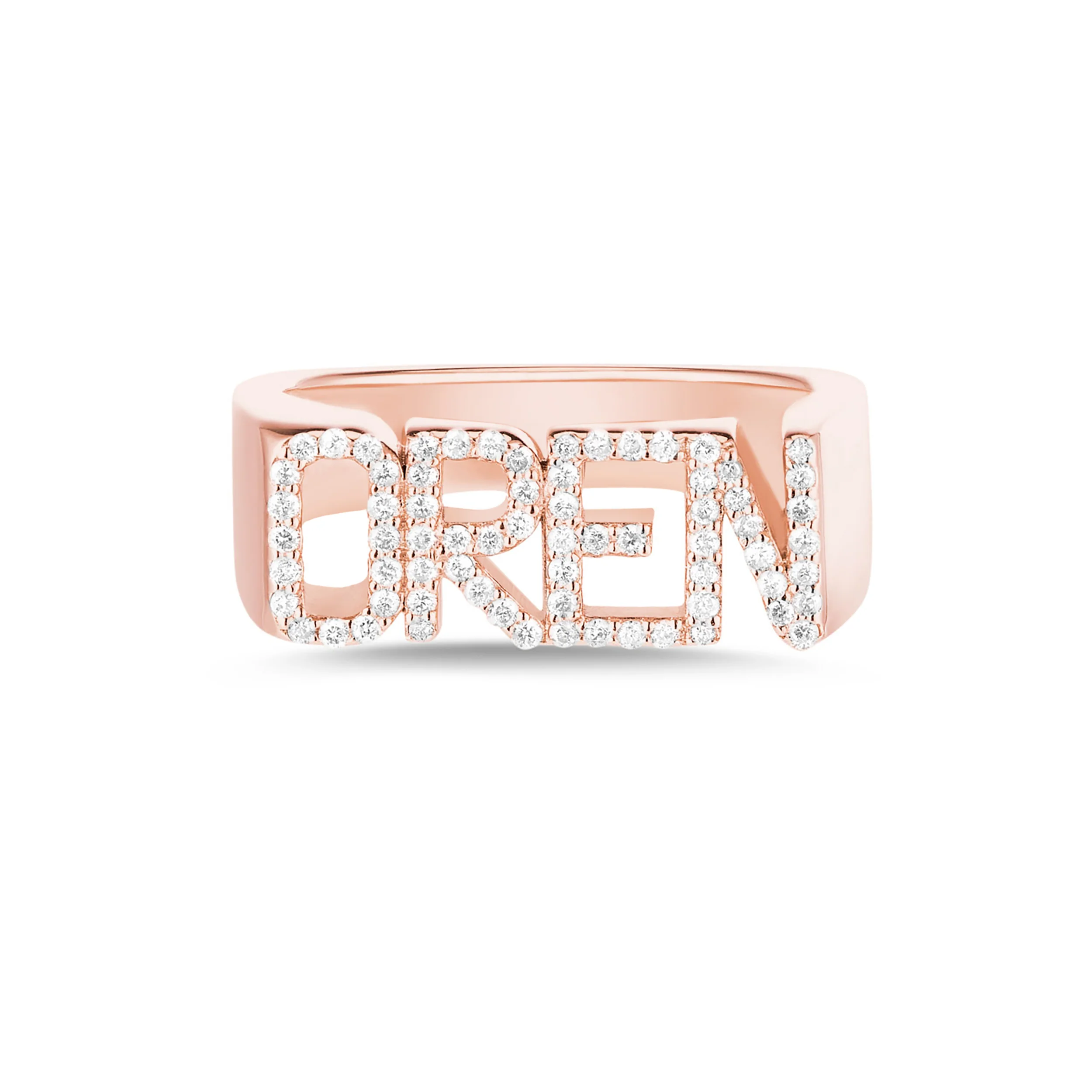 3D Name Ring Custom Diamond Na – обзор и цена Initial Ring Custom
