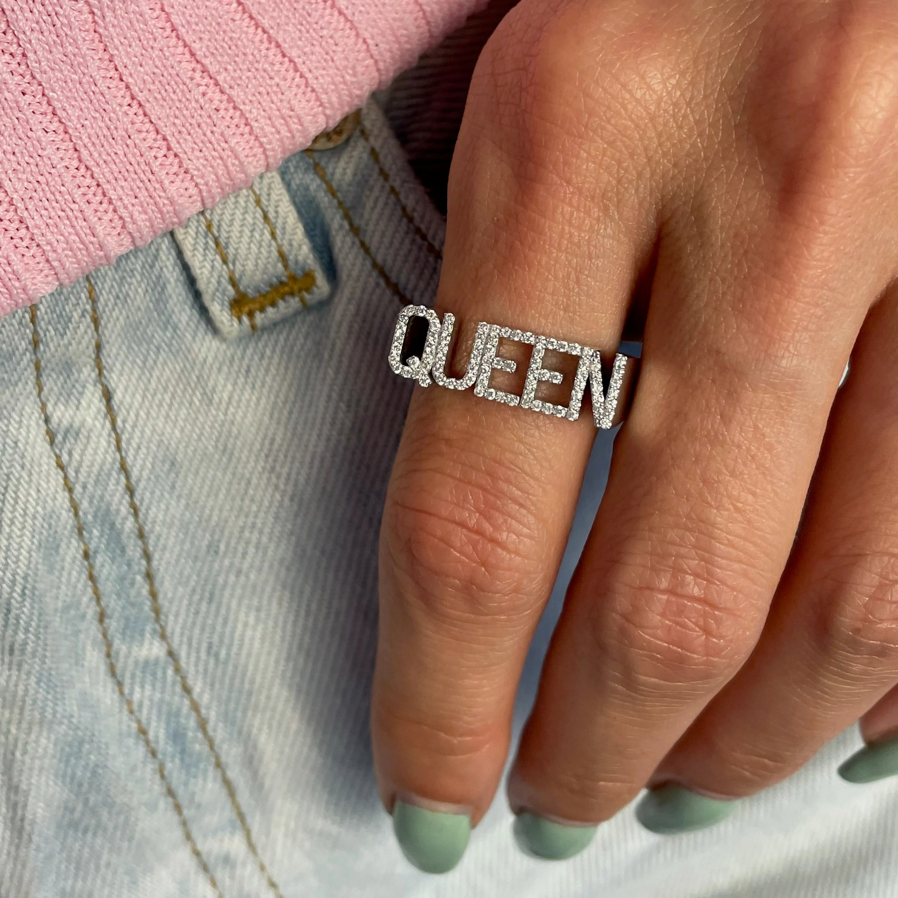 3D Name Ring Custom Diamond Na – обзор и цена Initial Ring Custom